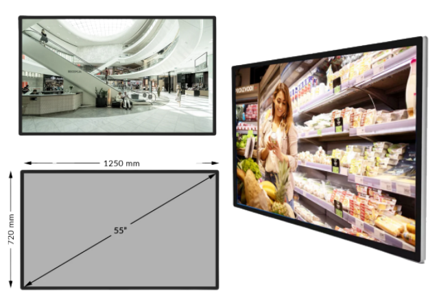 55" PCAP Capacitive Multi Touch Screen Monitor | FHD Display